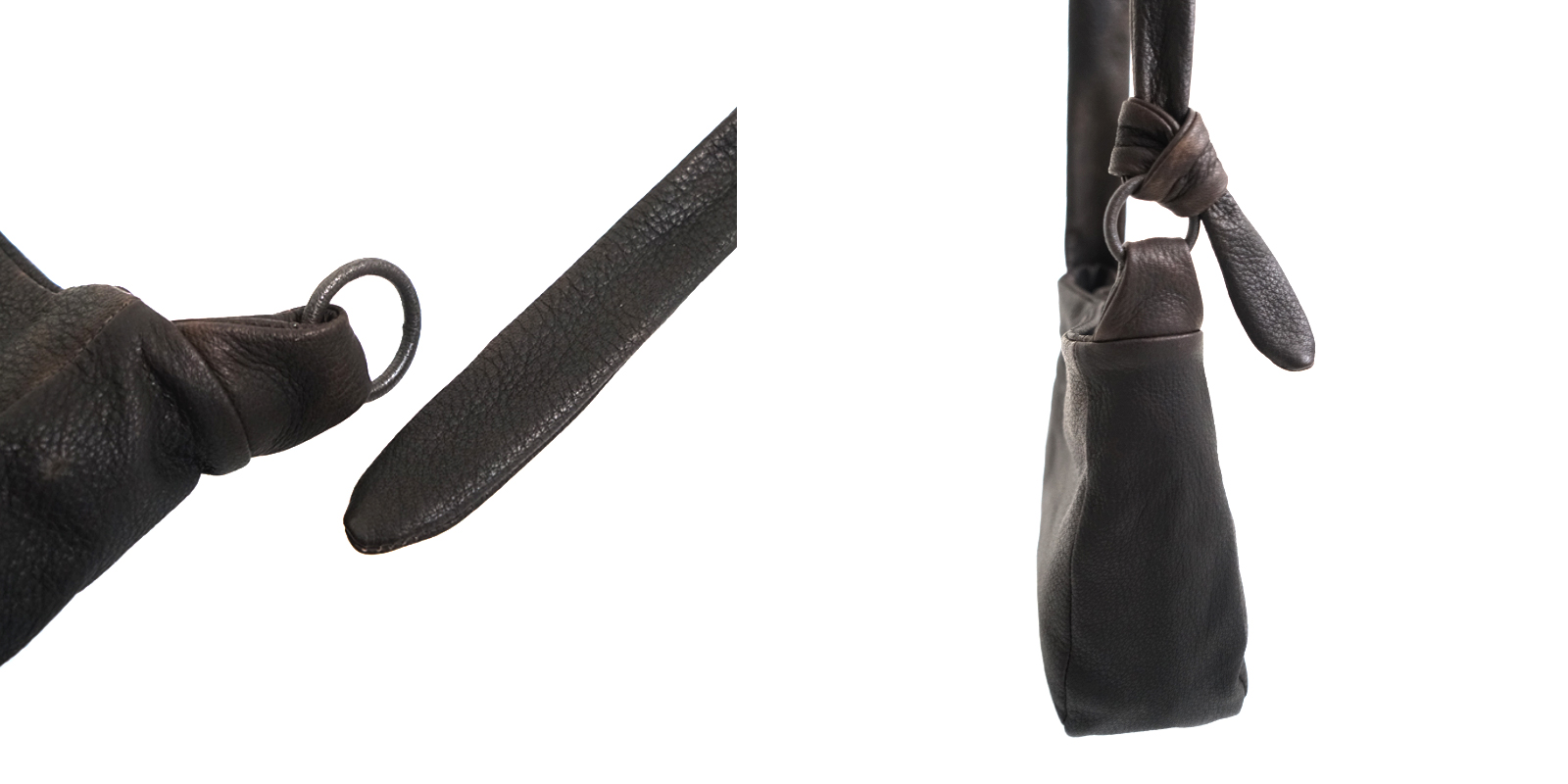 VUm PRODUCT B22 mini sash bag deer leather / dark brown