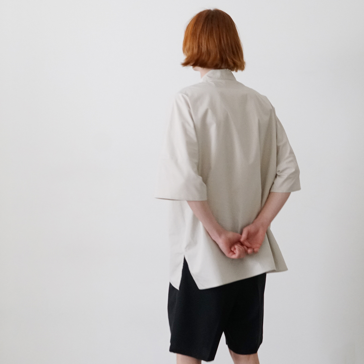 VUm dolman shirt finx cotton OFF BEIGE styling 02