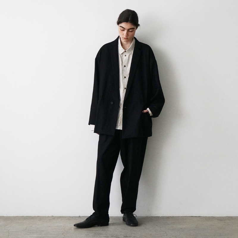 VUm double jacket FLANNEL WOOL BLACK vu-jkt-001 着用スタイリング