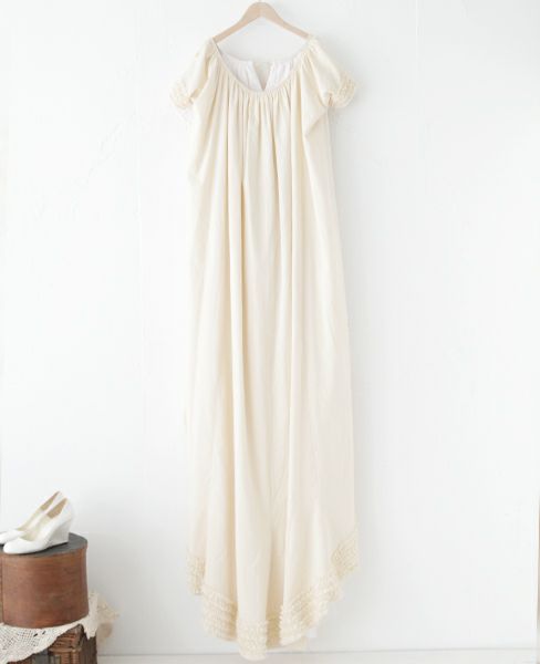 Palm wedding order made. Palm maison×hoshi スモッグフリルドレス