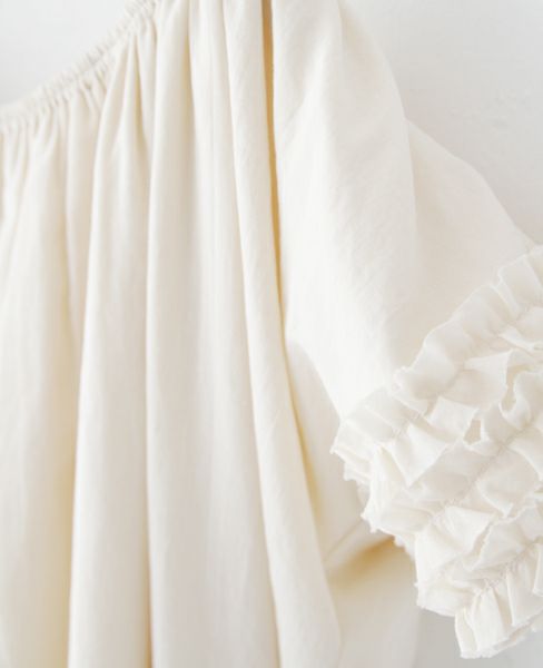 Palm wedding order made. Palm maison×hoshi スモッグフリルドレス