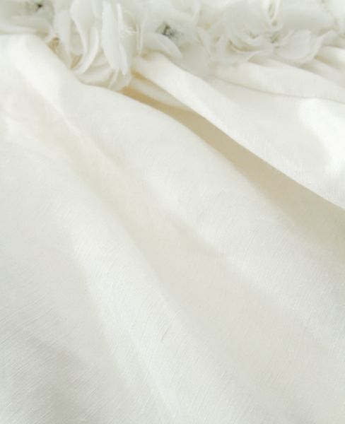 Palm wedding order made. Palm maison×hoshiヘンプシルクのフリル付きチュニックドレス