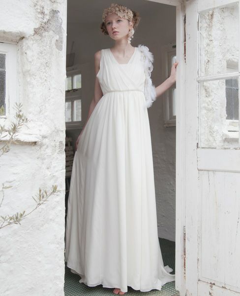 Palm wedding order made.hoshiシルクシフォンカシュクールドレス