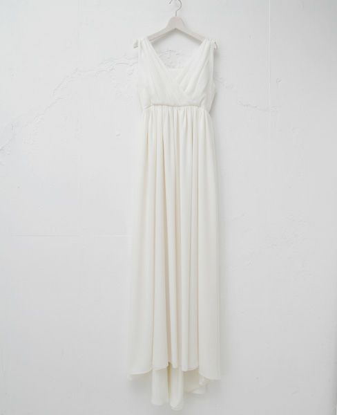 Palm wedding order made hoshiシルクシフォンカシュクールドレス
