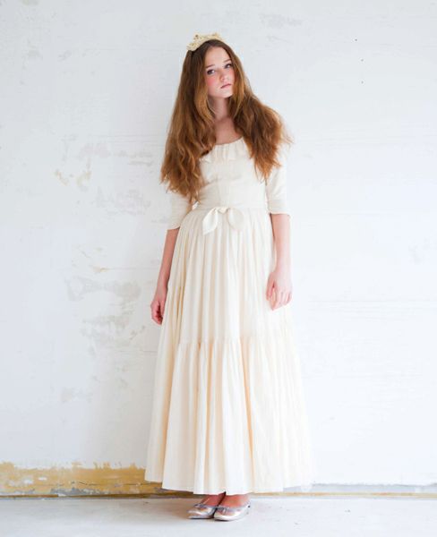 Palm wedding order made.HOSHI オーガニックコットンのフレアードレス