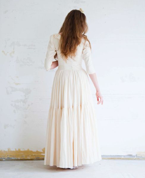 Palm wedding order made.HOSHI オーガニックコットンのフレアードレス