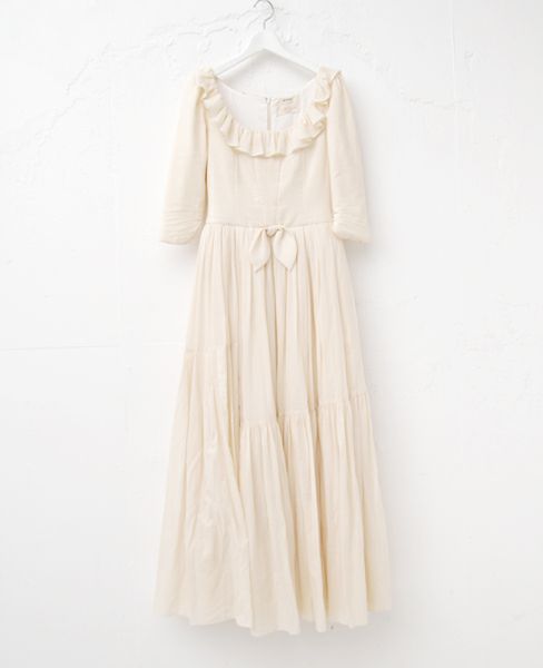 Palm wedding order made.HOSHI オーガニックコットンのフレアードレス