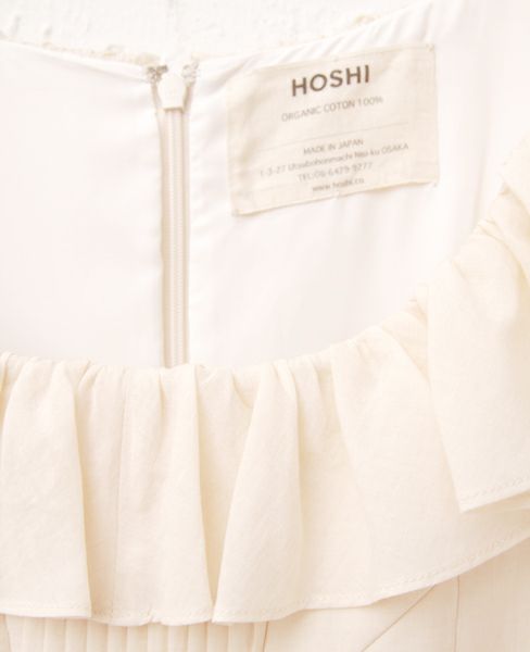 Palm wedding order made.HOSHI オーガニックコットンのフレアードレス