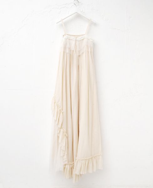 Palm wedding order made.HOSHI オーガニックコットンとシルクチュールのドレス