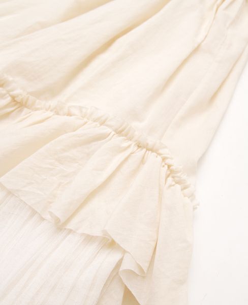 Palm wedding order made.HOSHI オーガニックコットンとシルクチュールのドレス