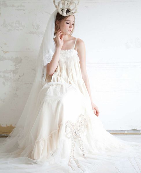 Palm wedding.HOSHI リボンの刺繍ヴェール