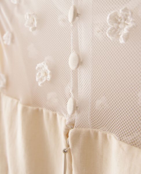 Palm wedding order made.HOSHI クロッシェレースのドレス