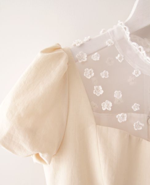 Palm wedding order made.HOSHI クロッシェレースのドレス