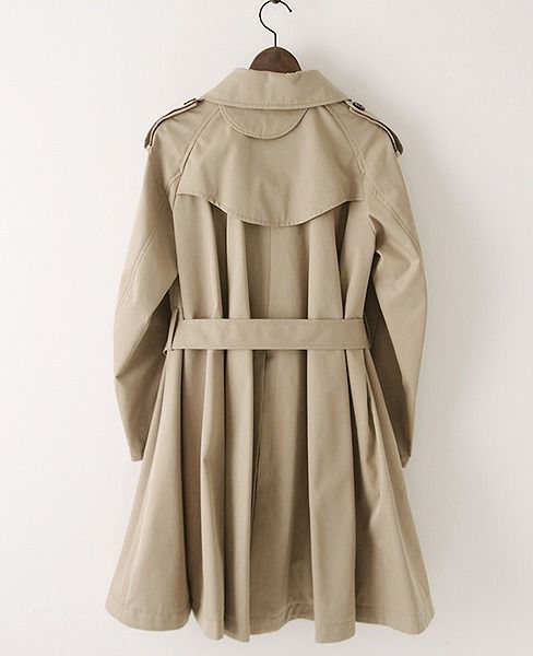 SWANLAKE スワンレイク.Circular trench coat[CO-678][beige]