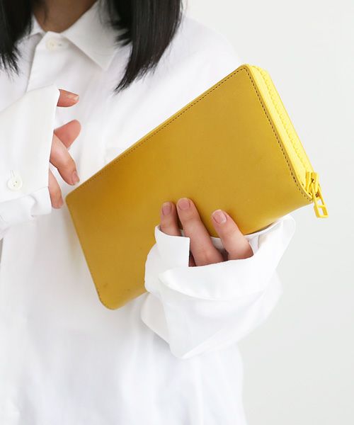 macromauro マクロマウロ.Kip Wallet Jumbo[Yellow/blue.]