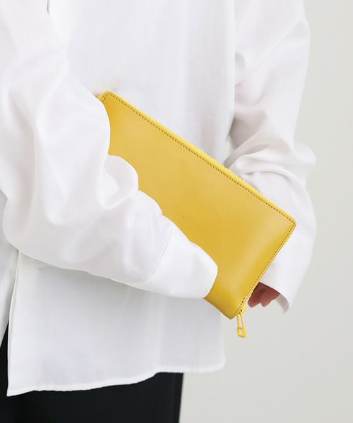 macromauro マクロマウロ.Kip Wallet Jumbo[Yellow/blue.]