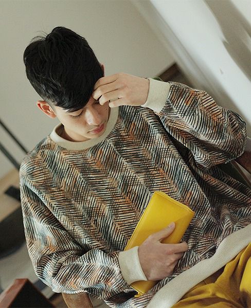 macromauro マクロマウロ.Kip Wallet Jumbo[Yellow/blue.]