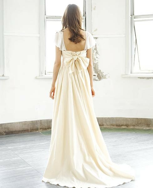 Palm wedding order made.HOSHI オーガニックコットンビスチェタイプローウエストドレス