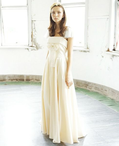 Palm wedding order made.HOSHI オーガニックコットンビスチェタイプローウエストドレス