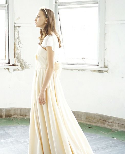 Palm wedding order made.HOSHI オーガニックコットンビスチェタイプローウエストドレス