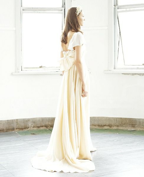 Palm wedding order made.HOSHI オーガニックコットンビスチェタイプローウエストドレス