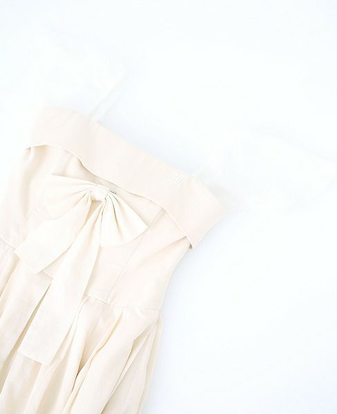 Palm wedding order made.HOSHI オーガニックコットンビスチェタイプローウエストドレス