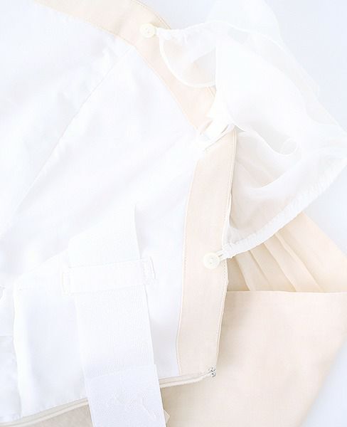 Palm wedding order made.HOSHI オーガニックコットンビスチェタイプローウエストドレス