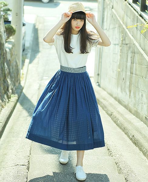 ohta indigo skirt