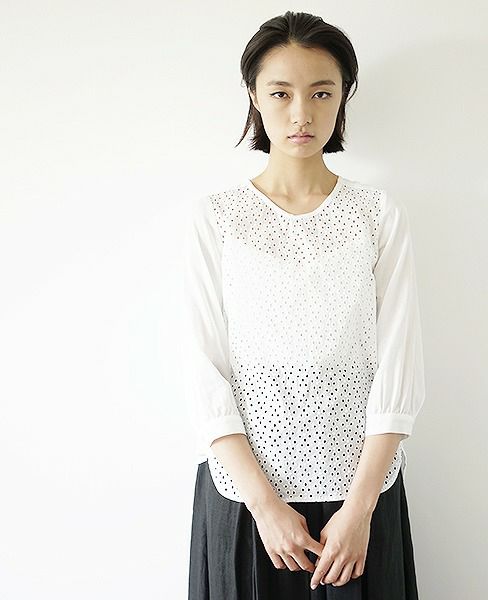 SI-HIRAI.コットンレースブラウス(CHW-3123)