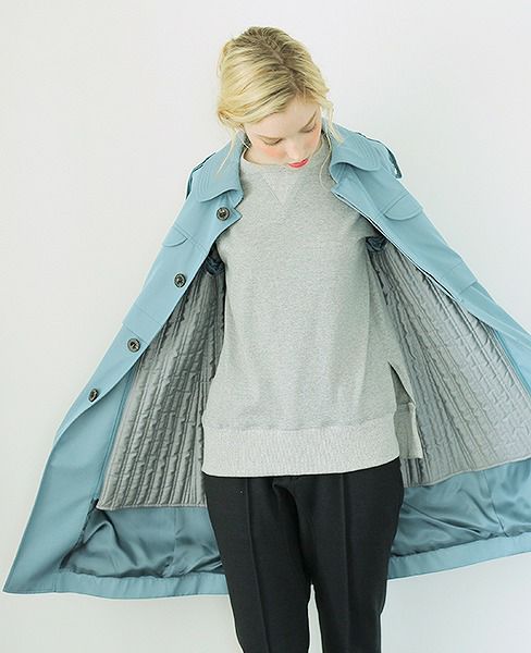 SWANLAKE.シングルトレンチコート[sax]