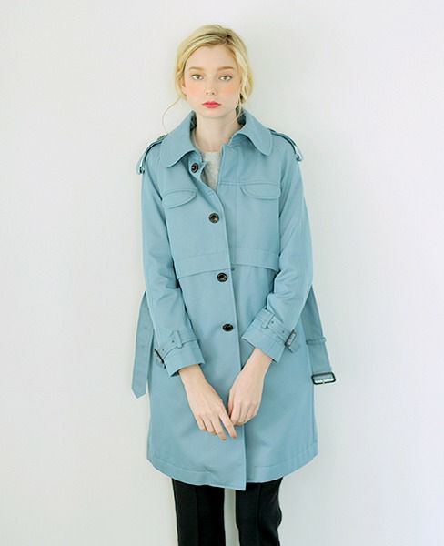 SWANLAKE.シングルトレンチコート[sax]