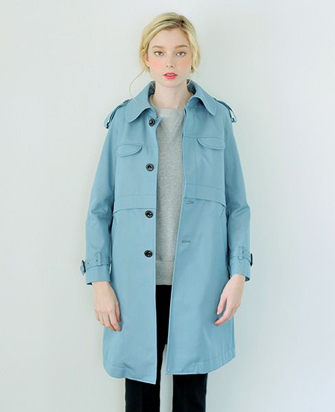 SWANLAKE.シングルトレンチコート[sax]