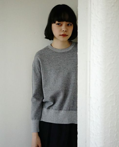 STUDIO NICHOLSON.SN-615-PICCOLO-GREYMELANGE-knit