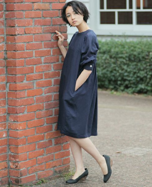SI-HIRAI.DRESS NAVY(CHSS16-3316)