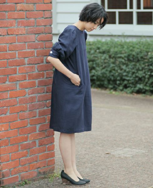 SI-HIRAI.DRESS NAVY(CHSS16-3316)