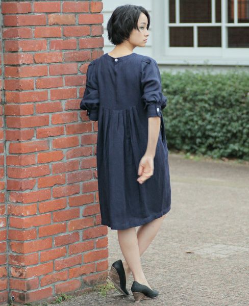 SI-HIRAI.DRESS NAVY(CHSS16-3316)