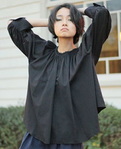 SI-HIRAI - ☆日本製 SI-HIRAI リネンコットン ノーカラー