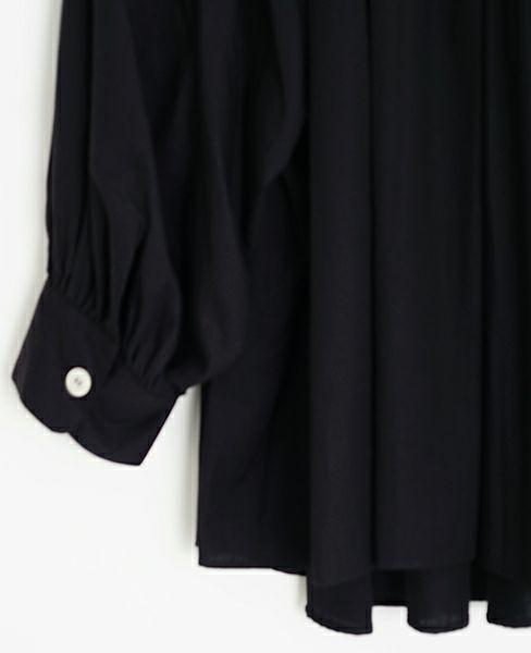 SI-HIRAI.DRAPE BLOUSE BLACK(CHSS16-3309)