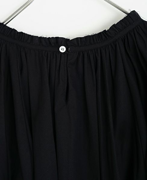 SI-HIRAI.DRAPE BLOUSE BLACK(CHSS16-3309)