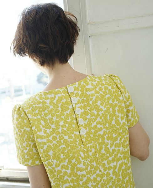 JUN OKAMOTO.[RO-33159]ミモザで出来たようなワンピース(YELLOW)