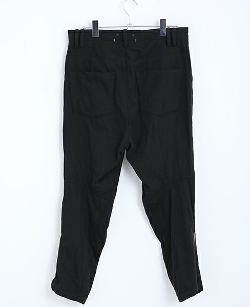 suzuki takayuki.スズキタカユキ.zip-up pants [black]