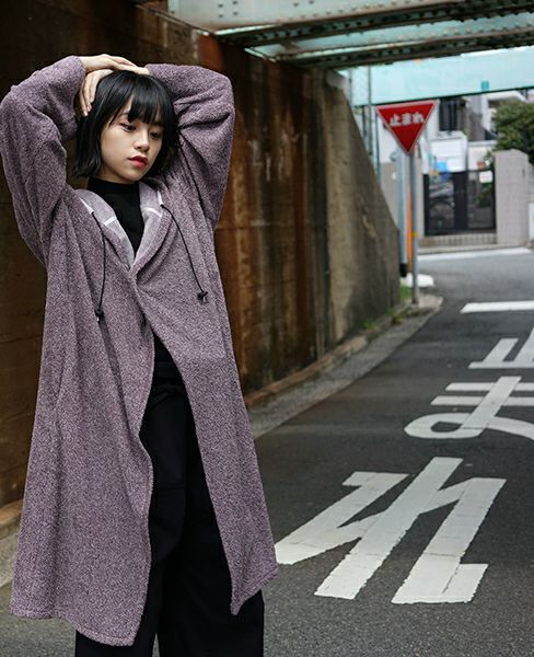 hatra ハトラ GOWN COAT[PURPLE]_