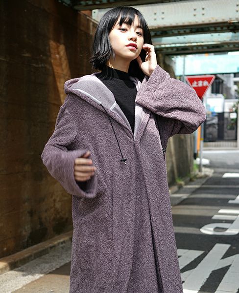 hatra ハトラ GOWN COAT[PURPLE]_