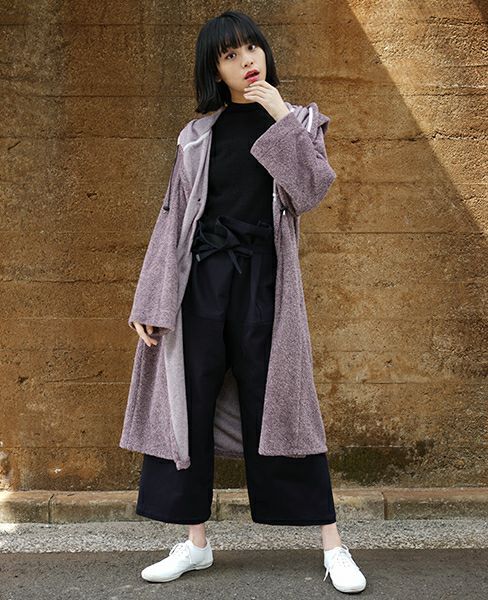 hatra ハトラ GOWN COAT[PURPLE]_