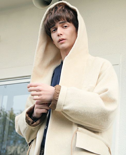 Edwina Hoerl .HOODED COAT [EH33C-02 A.off white]_