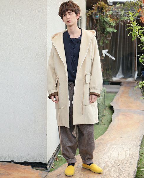 Edwina Hoerl .HOODED COAT [EH33C-02 A.off white]_