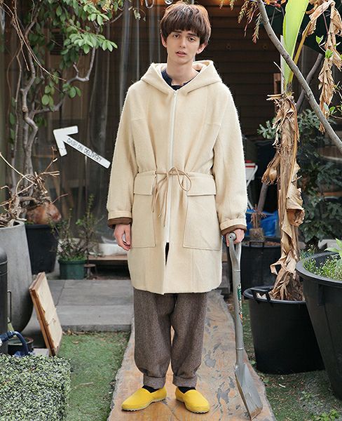 Edwina Hoerl .HOODED COAT [EH33C-02 A.off white]_