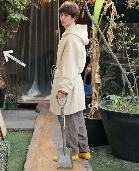 Edwina Hoerl .HOODED COAT [EH33C-02 A.off white]_