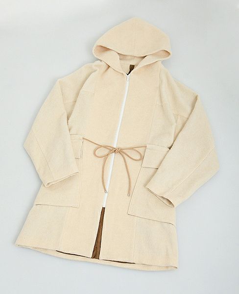 Edwina Hoerl .HOODED COAT [EH33C-02 A.off white]_