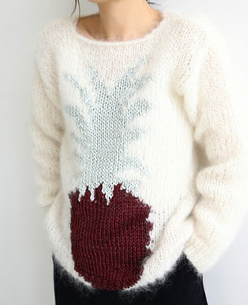 Maiami/マイアミ.パイナップルニット.[MO17006/B/Creme]